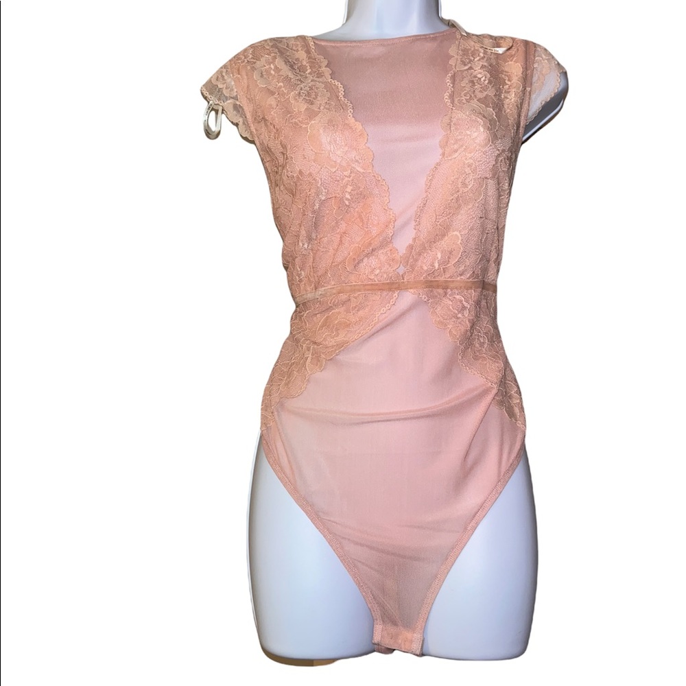 Blush Pink Lace Body Suit